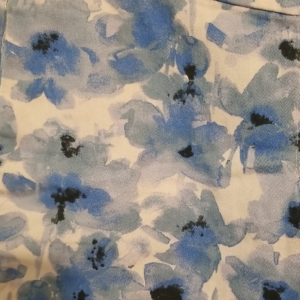 J.Crew 100% Cotton Womens Blue Pink Floral Stretch Chino Mid Rise Shorts Size 10 - Picture 5 of 11